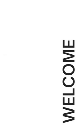 PVC hotel key card with vertical “WELCOME” text design in black on white background